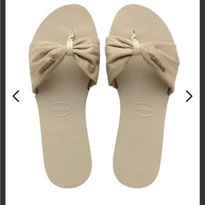 Havaianas Beige You St. Tropez Shine Sandals Size 9-10 🇧🇷